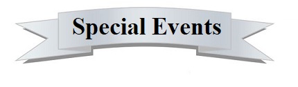 Silver riboon with the words Special Events