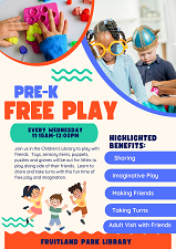 PreK Free Play flyer