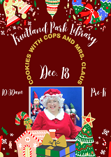 Cookies with Mrs. Claus on Dec 18th 10:30 preK.