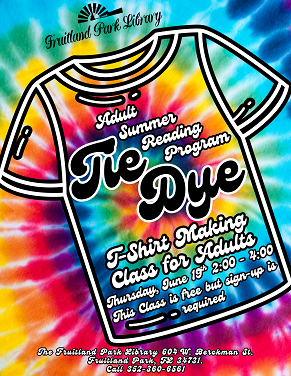 Tie Dye T-Shirt Craft! June 19th 2:00 to 4:00